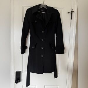 M&S Classic Black Women's Trench, US 0 Petite
